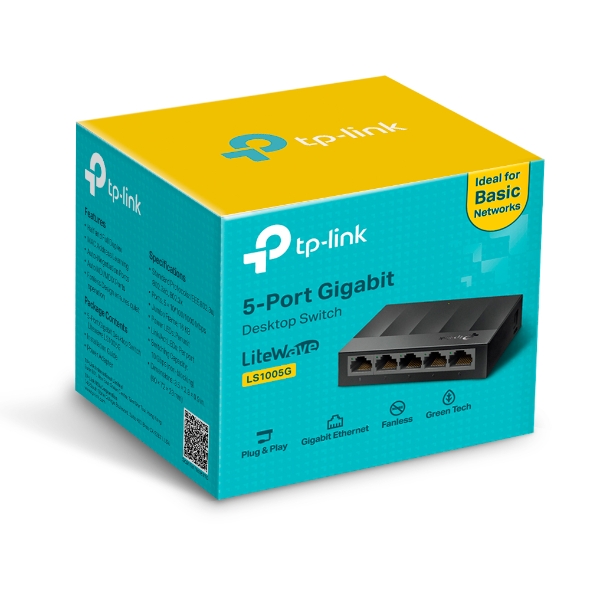 Switch de Escritorio de 5 Puertos 10/100/1000Mbps LS1005G - Image 3