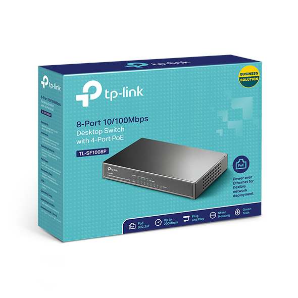 Switch PoE de Escritorio de 8 Puertos de 10/100Mbps TL-SF1008P - Image 3