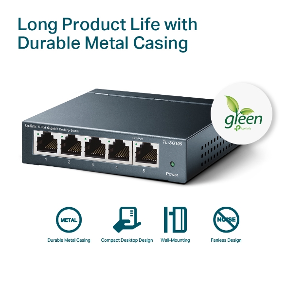 Switch con 5 puertos a 10/100/1000 Mbps TL-SG105 - Image 2